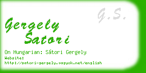 gergely satori business card